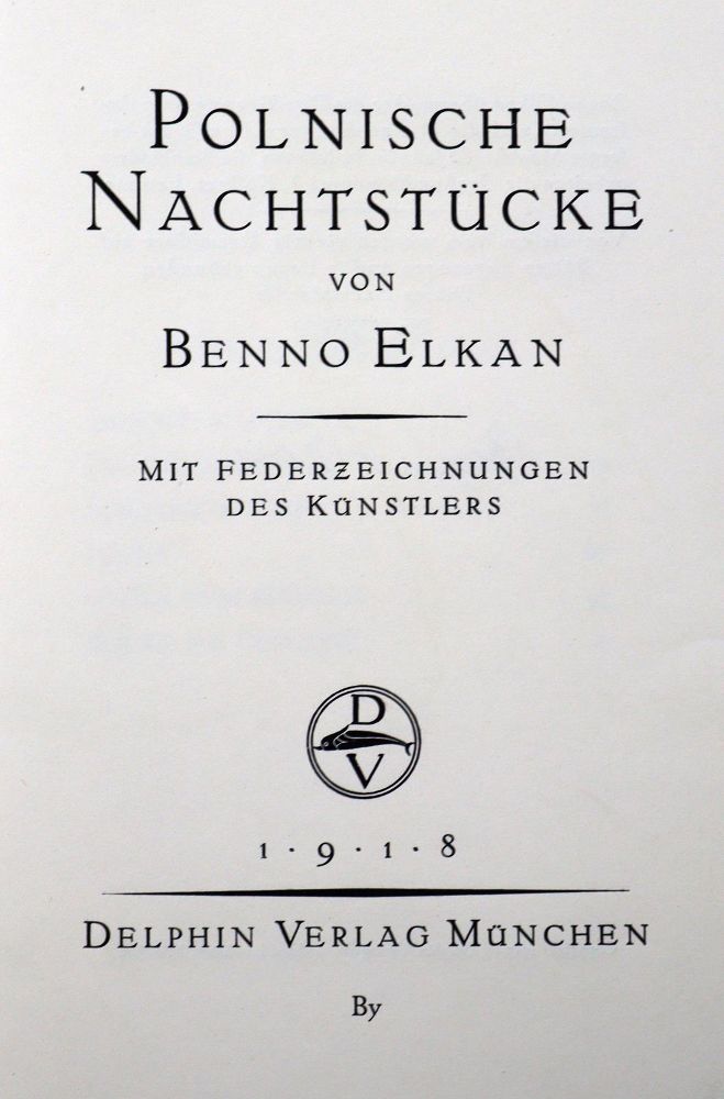 Große Abbildung Nr.2: 125-1288 Elkan,B.: (Literatur und illustrierte Bücher 20.Jahrhundert - Alte Literatur in modernen Ausgaben)