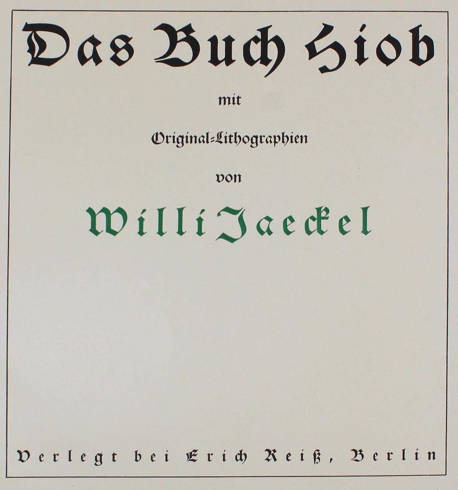 Große Abbildung Nr.2: 125-1324 Jaeckel,W.: (Literatur und illustrierte Bücher 20.Jahrhundert - Alte Literatur in modernen Ausgaben)