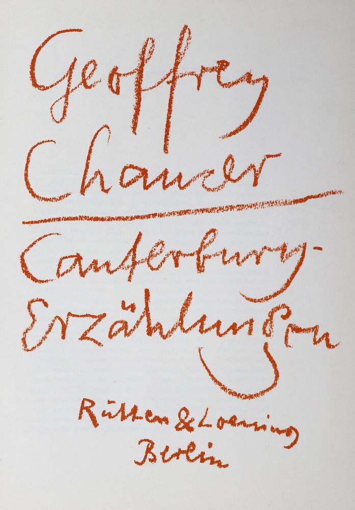 Große Abbildung Nr.1: 125-1336 Chaucer,G.: (Klemke)