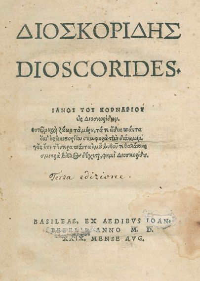 Große Abbildung Nr.1: 125-136 Dioscorides,P.: (Alte Drucke, Handschriften und Theologie)
