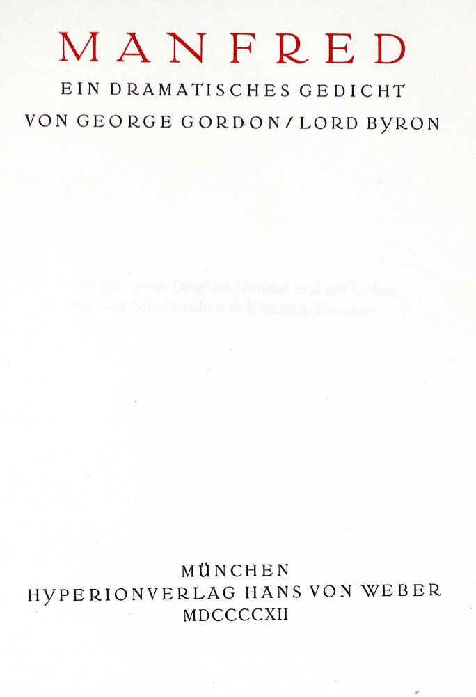Große Abbildung Nr.1: 125-1388 Byron,G.G.: (Pressendrucke)