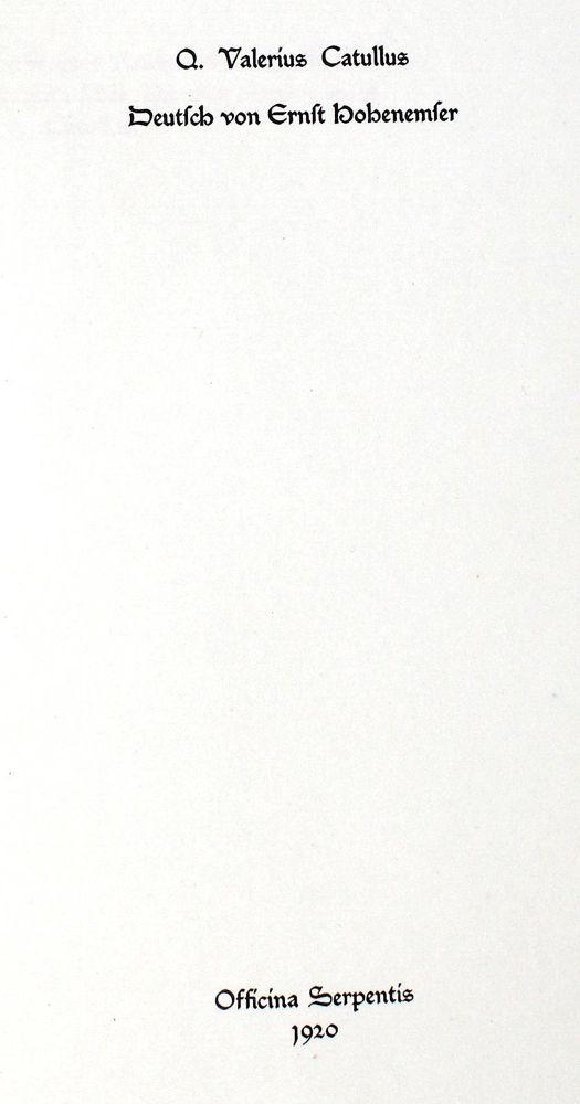 Große Abbildung Nr.2: 125-1391 Catullus,Q.V.: (Pressendrucke)
