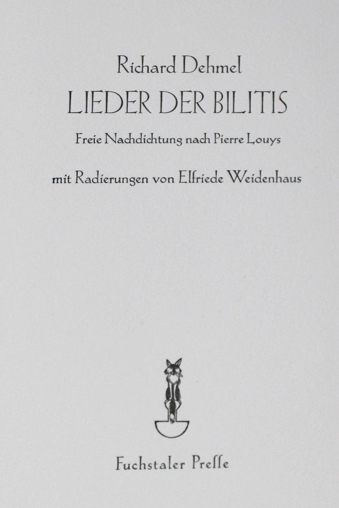 Große Abbildung Nr.2: 125-1392 Dehmel,R.: (Pressendrucke)