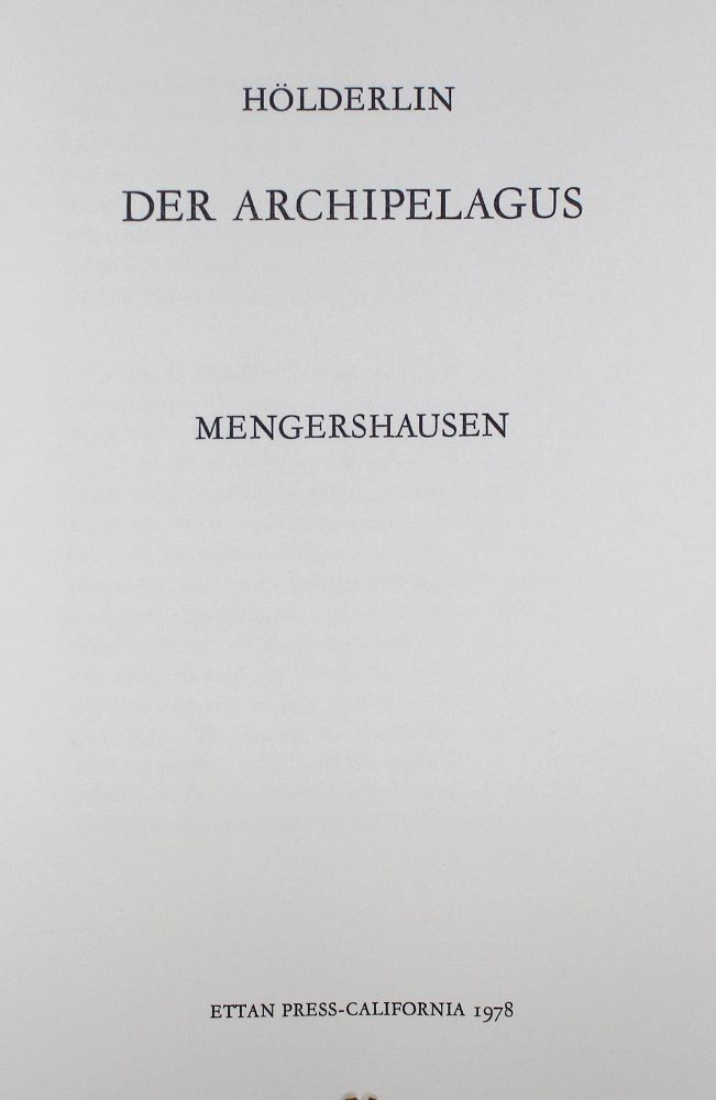 Große Abbildung Nr.2: 125-1399 Hölderlin,F.: (Pressendrucke)