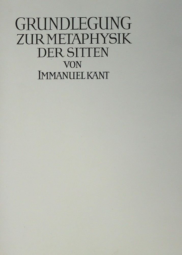 Große Abbildung Nr.1: 125-1402 Kant,I.: (Pressendrucke)