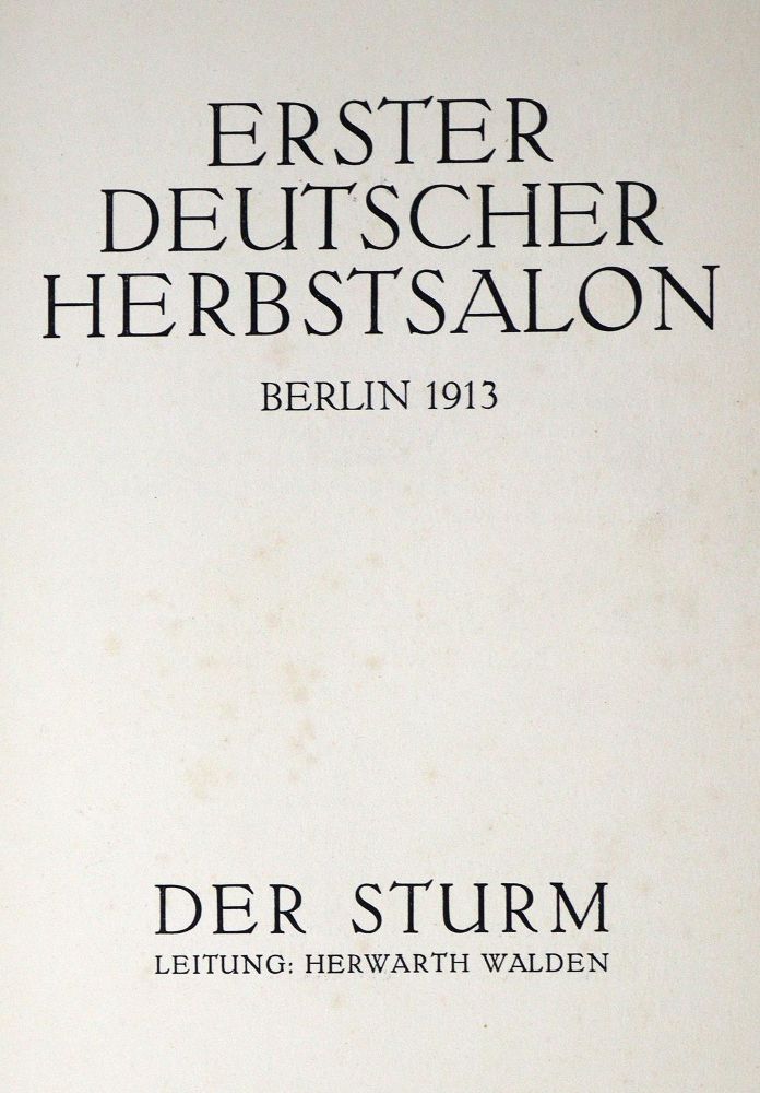 Große Abbildung Nr.4: 125-1450 Erster deutscher Herbstsalon,: (Sturm)