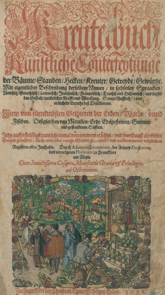 Große Abbildung Nr.1: 125-1489 Lonicer,A.: (Botanik, Kräuterbücher)
