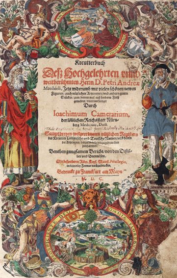 Große Abbildung Nr.1: 125-1492 Matthiolus,P.A.: (Botanik, Kräuterbücher)