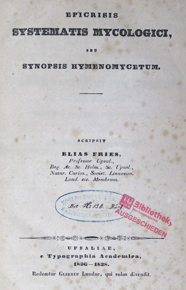 Große Abbildung Nr.1: 125-1497 Fries,E.M.: (Botanik, Pilze)