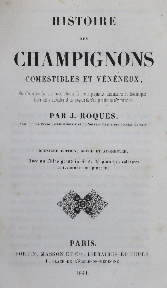 Große Abbildung Nr.1: 125-1499 Roques,J.: (Botanik, Pilze)