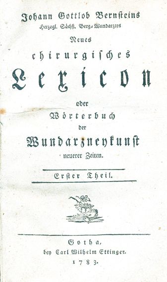 Große Abbildung Nr.1: 125-1518 Bernstein,J.G.: (Medizin)