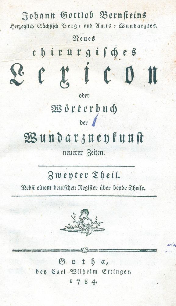 Große Abbildung Nr.2: 125-1518 Bernstein,J.G.: (Medizin)