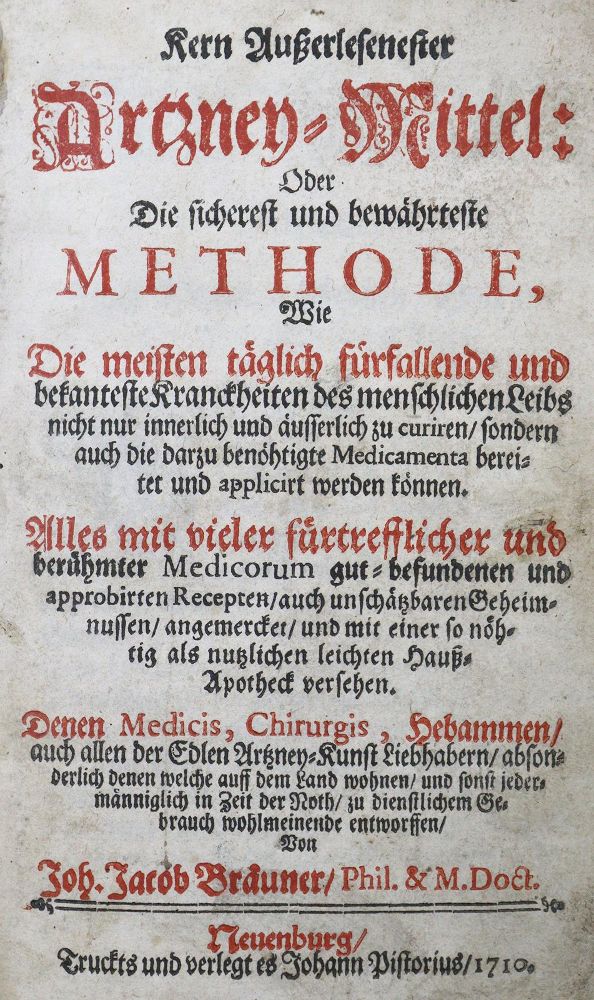 Große Abbildung Nr.1: 125-1525 Bräuner,J.J.: (Medizin)
