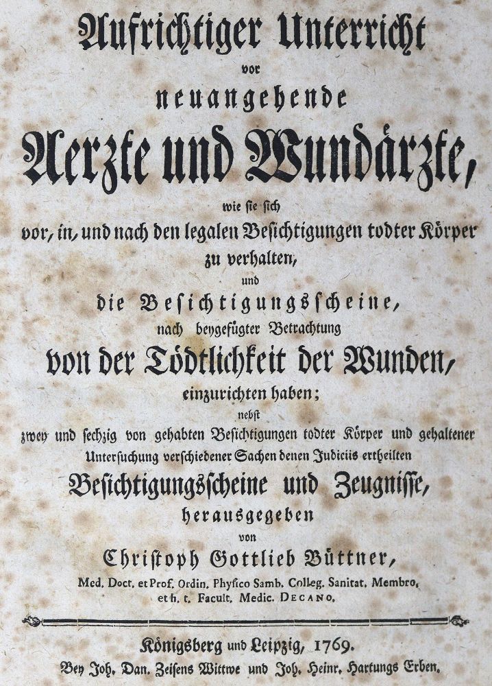 Große Abbildung Nr.1: 125-1526 Büttner,C.G.: (Medizin)