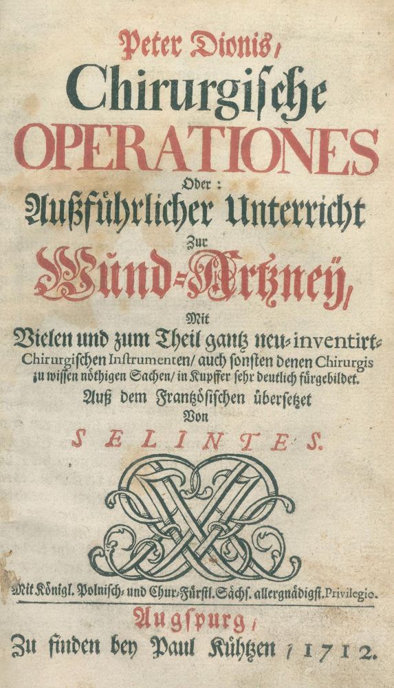 Große Abbildung Nr.2: 125-1533 Dionis,P.: (Medizin, Chirurgie)