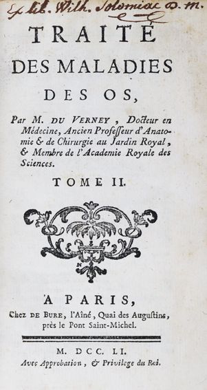 Große Abbildung Nr.1: 125-1539 Du Verney,(J.G.).: (Medizin)