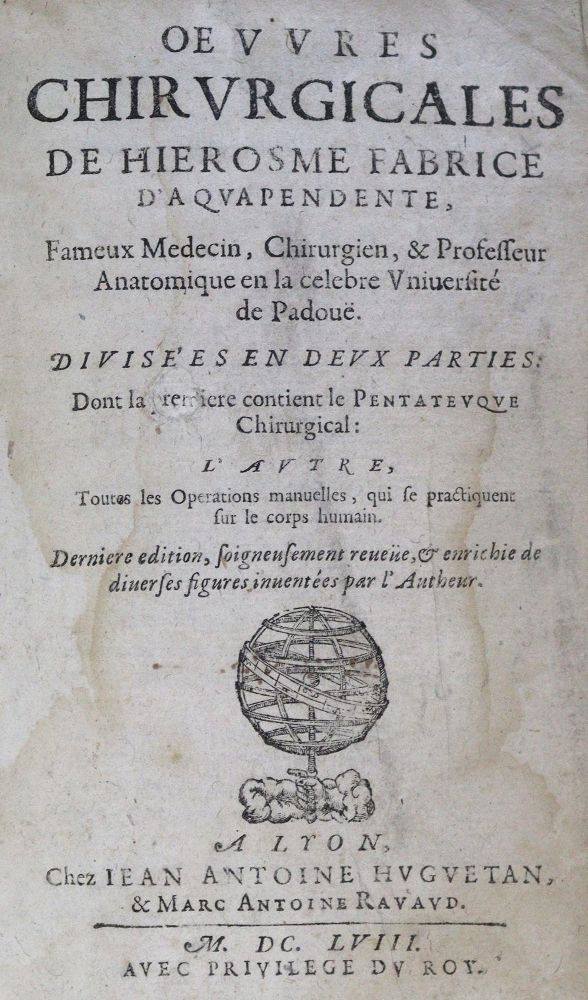 Große Abbildung Nr.1: 125-1543 Fabricius ab Aquapendente,H.: (Medizin)