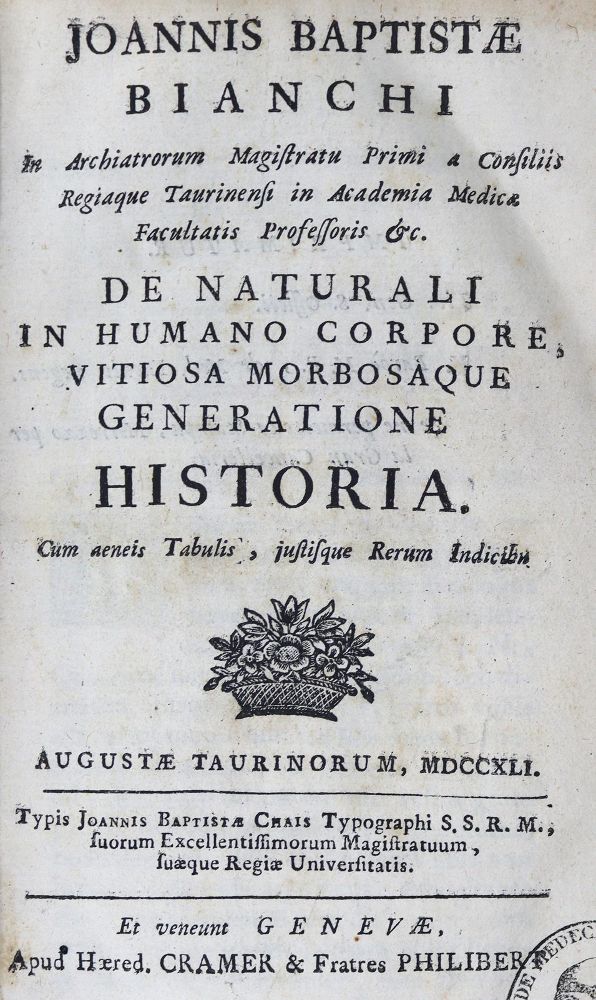 Große Abbildung Nr.1: 125-1553 Bianchi,J.B.: (Medizin, Gynäkologie)