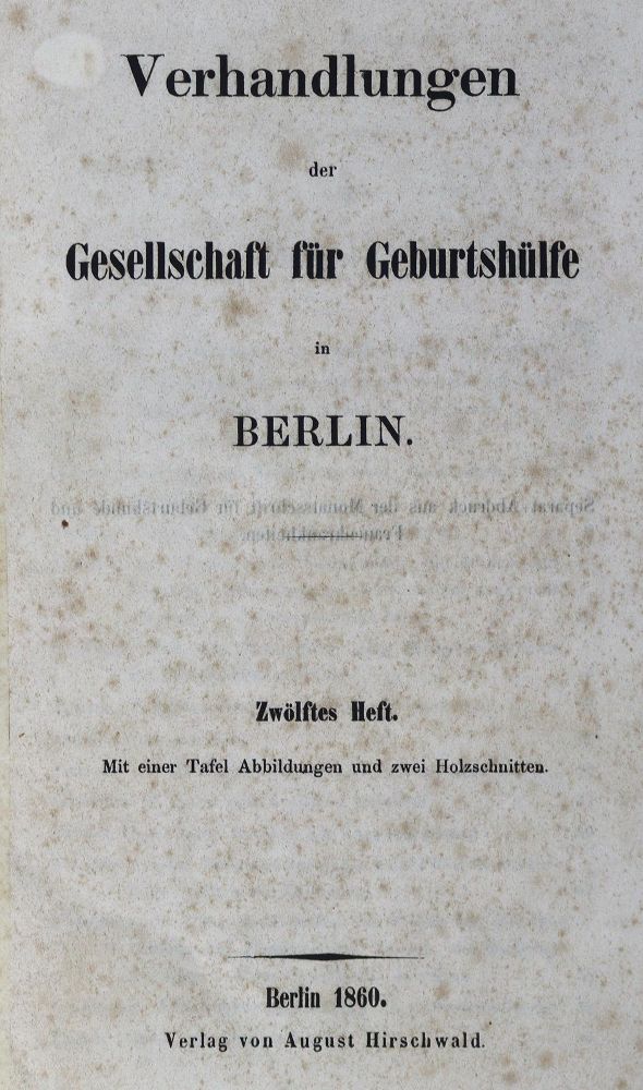 Große Abbildung Nr.1: 125-1560 Verhandlungen: (Medizin, Gynäkologie)