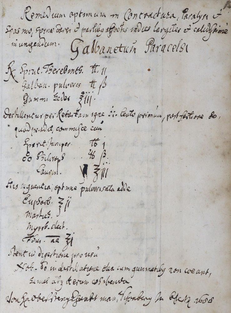 Große Abbildung Nr.1: 125-1562 Rezeptbuch.: (Medizin, Handschriften)
