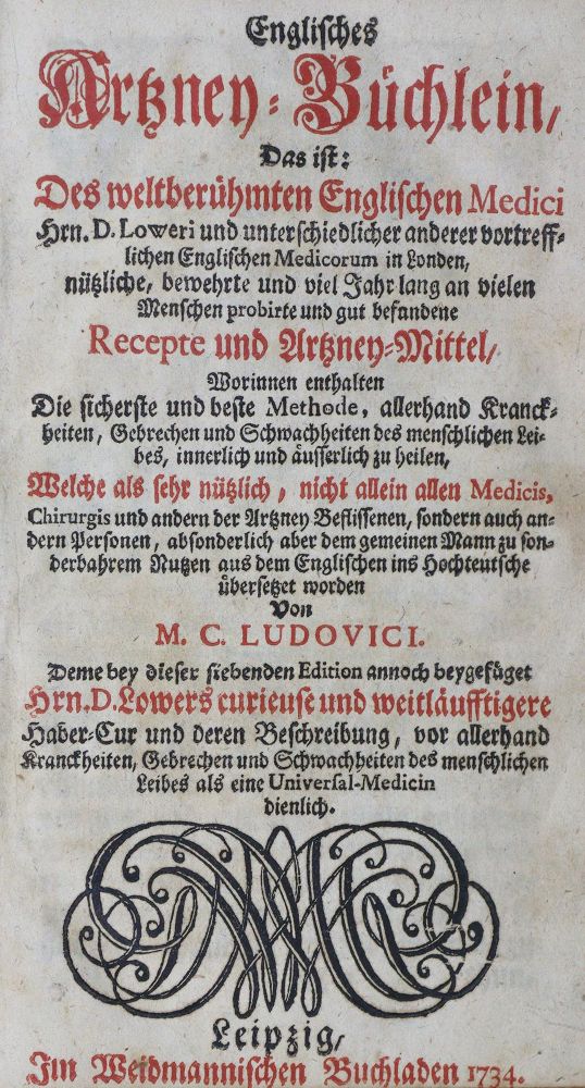 Große Abbildung Nr.1: 125-1585 Englisches Artzney-Büchlein.: (Medizin, Pharmazie)