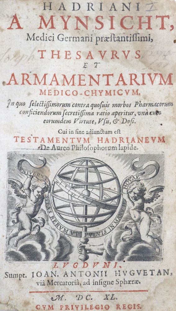 Große Abbildung Nr.1: 125-1587 Mynsicht,A.v. (d.i. A.Seumenicht).: (Medizin, Pharmazie)