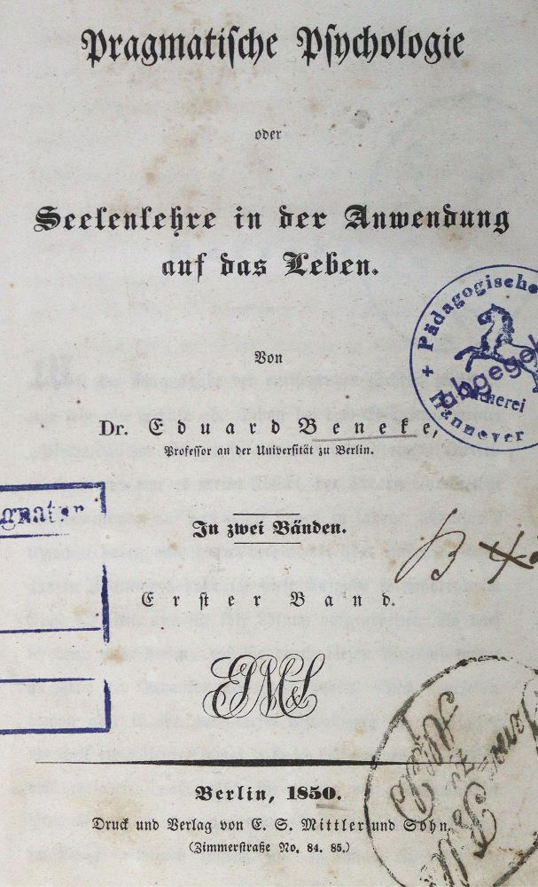 Große Abbildung Nr.1: 125-1590 Beneke,E.: (Medizin, Psychologie)