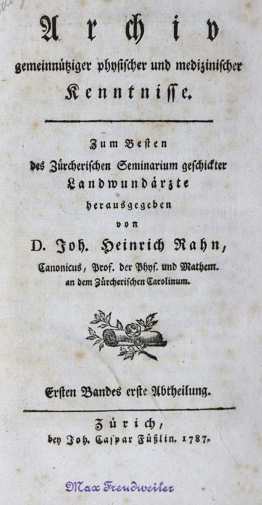 Große Abbildung Nr.1: 125-1606 Rahn,J.H. (Hrsg.).: (Medizin)