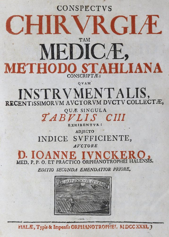 Große Abbildung Nr.1: 125-1619 Juncker,J.: (Medizin, Stahl)