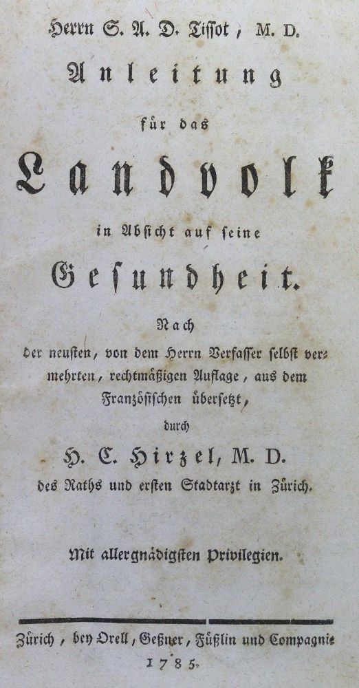 Große Abbildung Nr.1: 125-1621 Tissot,S.A.D.: (Medizin)