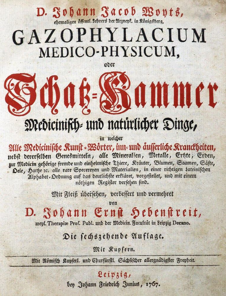 Große Abbildung Nr.2: 125-1630 Woyt,J.J.: (Medizin)