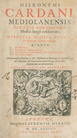 Große Abbildung Nr.1: 125-1633 Cardano,G.: (Medizin, Zahnheilkunde)
