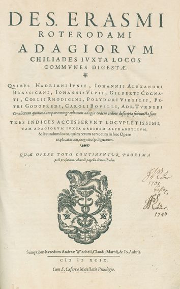 Große Abbildung Nr.1: 125-164 Erasmus von Rotterdam,D.: (Alte Drucke, Handschriften und Theologie)