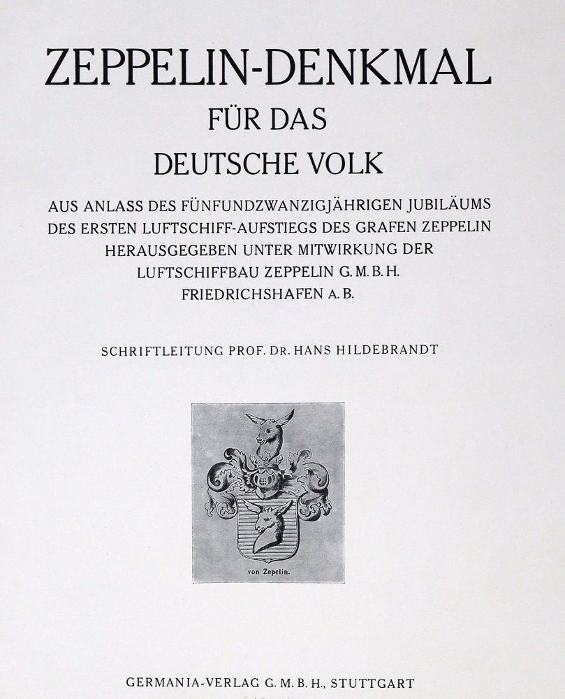 Große Abbildung Nr.1: 125-1664 Hildebrandt,H.: (Verschiedene Gebiete - Varia, Aeronautik, Zeppelin)