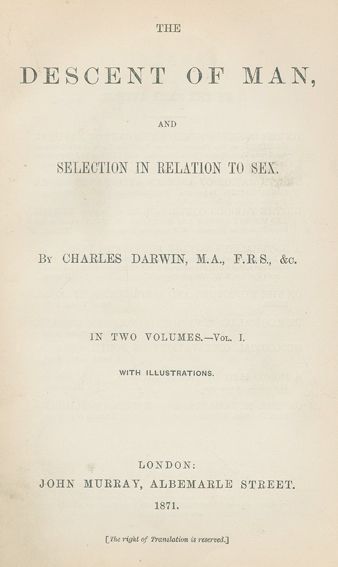Große Abbildung Nr.1: 125-1666 Darwin,Ch.: (Verschiedene Gebiete - Varia, Anthropologie)