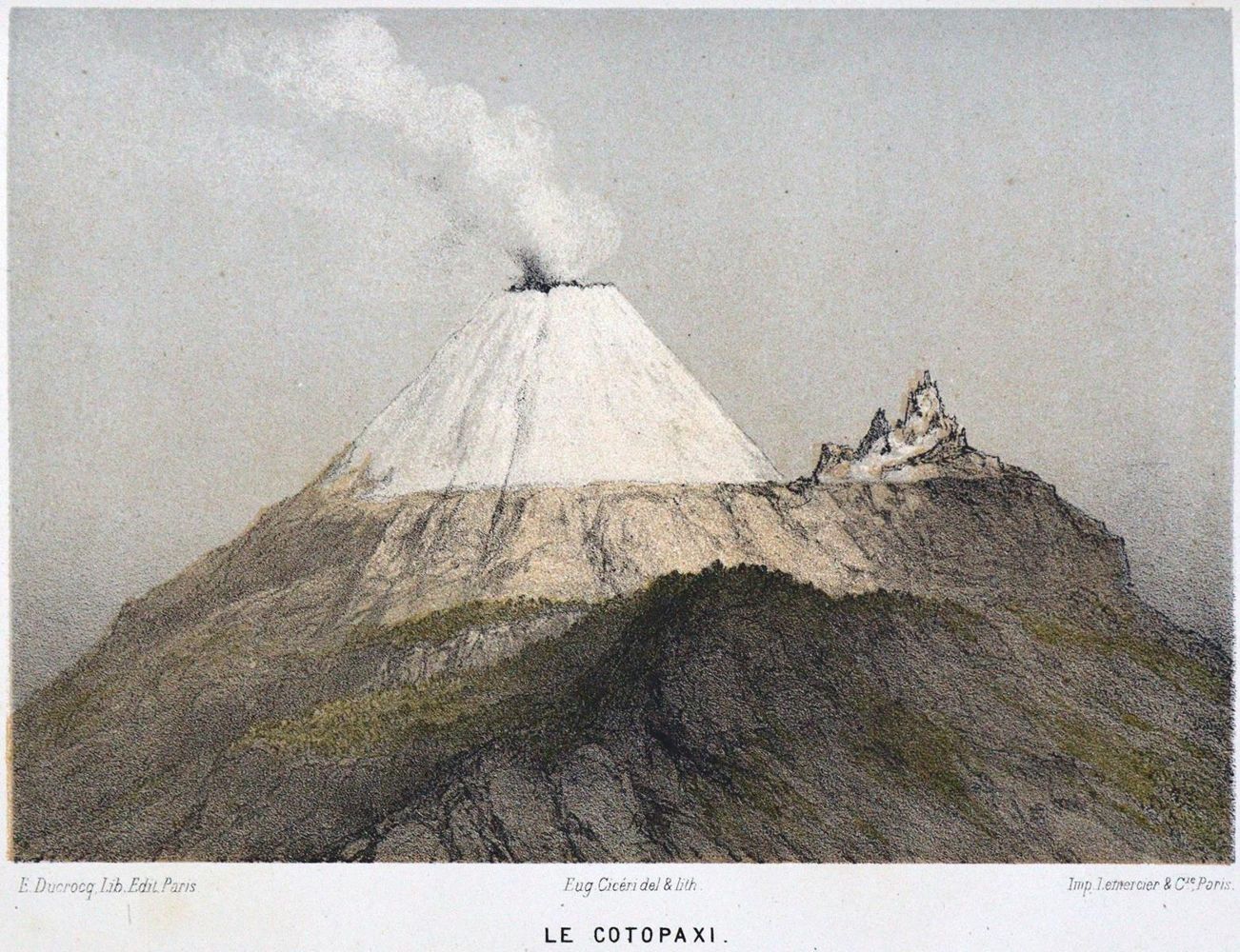 Große Abbildung Nr.1: 125-1699 Boscowitz,A.: (Verschiedene Gebiete - Varia, Geologie - Mineralogie u. Paläontologie, Vulkane)
