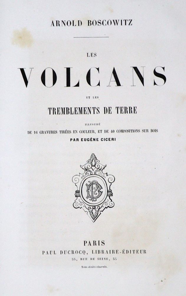 Große Abbildung Nr.2: 125-1699 Boscowitz,A.: (Verschiedene Gebiete - Varia, Geologie - Mineralogie u. Paläontologie, Vulkane)
