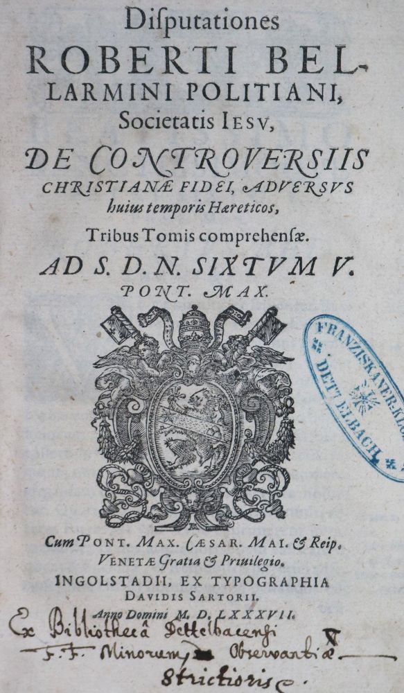 Große Abbildung Nr.1: 125-17 Ballarmino,R.: (Alte Drucke, Handschriften und Theologie)