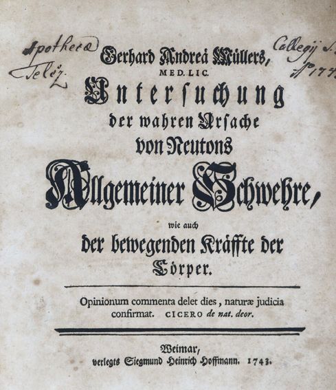 Große Abbildung Nr.1: 125-1720 Müller,G.A.: (Verschiedene Gebiete - Varia, Physik)