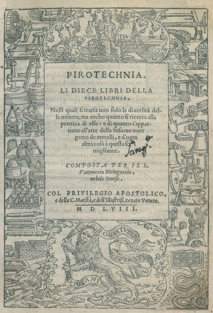 Große Abbildung Nr.2: 125-1724 Biringuccio,V.: (Verschiedene Gebiete - Varia, Pyrotechnik)