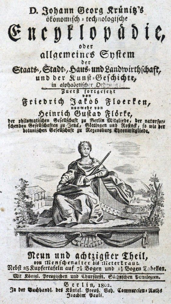 Große Abbildung Nr.1: 125-1732 Krünitz,J.G.: (Verschiedene Gebiete - Varia, Technik und Handwerk)