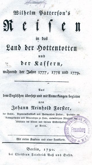 Große Abbildung Nr.1: 125-1749 Patterson,W. (d.i. W.Paterson).: (Afrika)