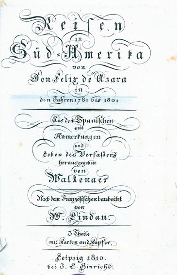 Große Abbildung Nr.1: 125-1751 Azara,F.de.: (Amerika)
