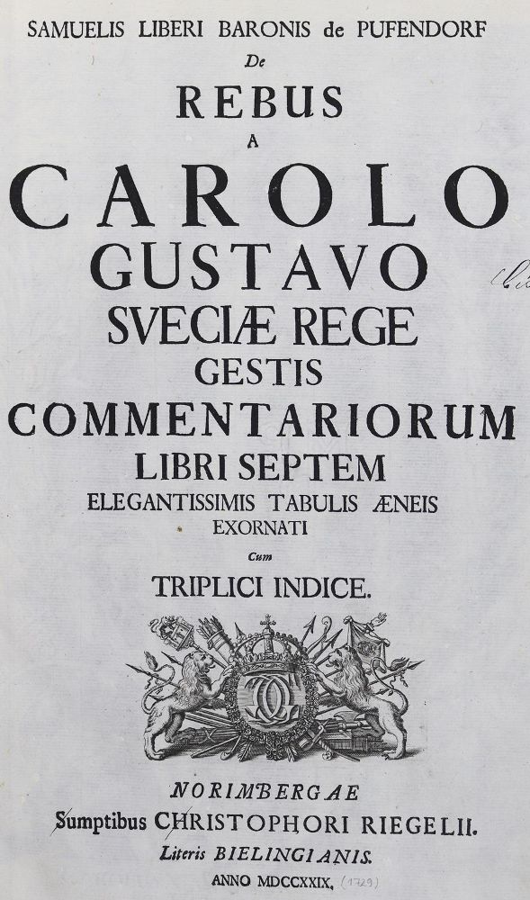 Große Abbildung Nr.3: 125-1768 Pufendorf,S.v.: (Arktis-Antarktis-Nordländer, Schweden)