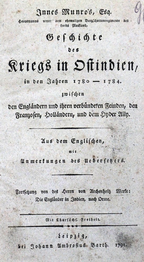 Große Abbildung Nr.1: 125-1776 Munro,I.: (Asien, Indien)