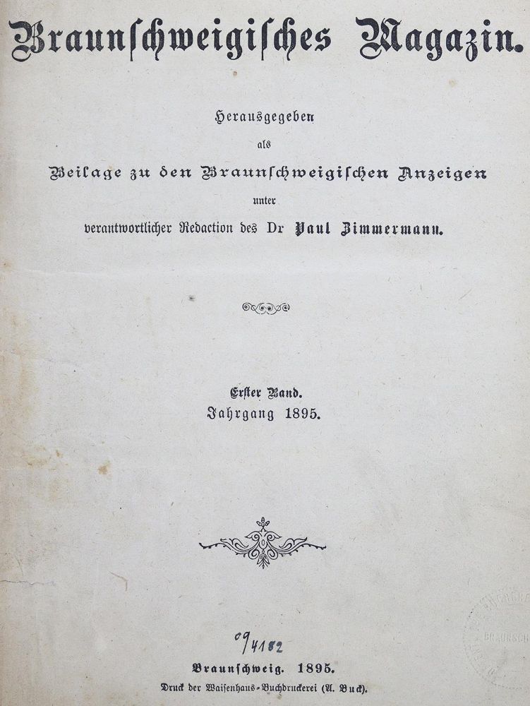 Große Abbildung Nr.2: 125-1819 Braunschweigisches Magazin: (Deutschland, Braunschweig)