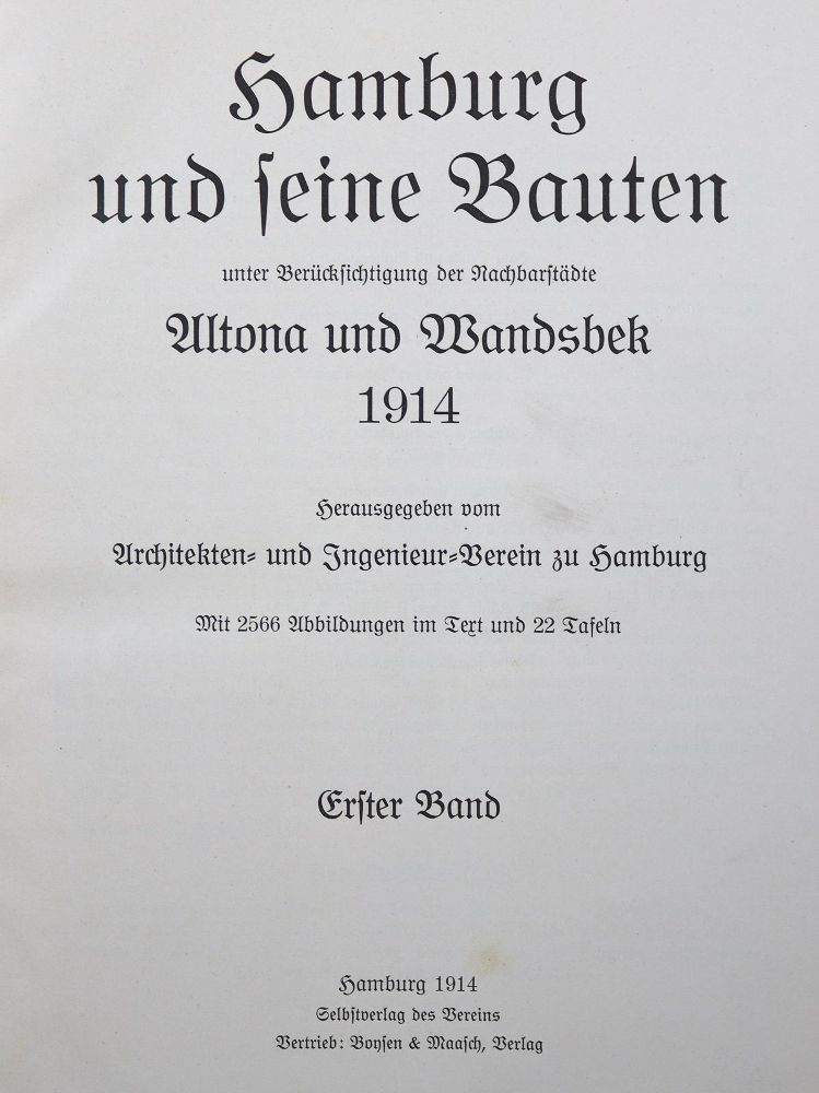 Große Abbildung Nr.2: 125-1836 Hamburg und seine Bauten: (Deutschland, Hamburg)