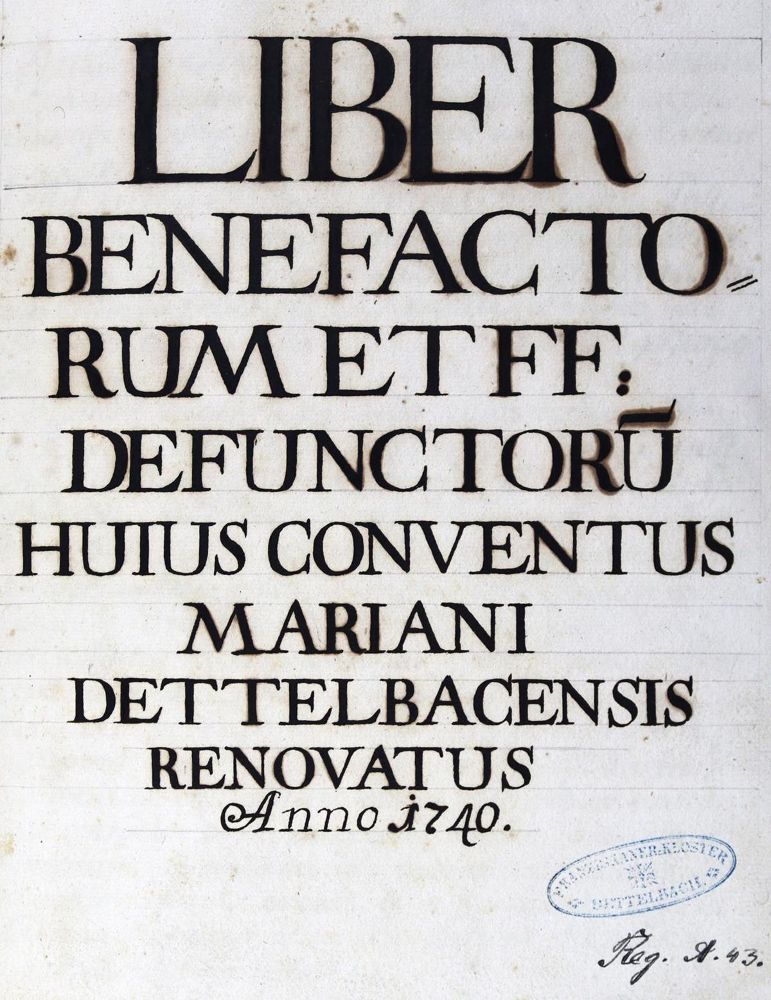 Große Abbildung Nr.1: 125-1839 Dettelbach.: (Deutschland, Handschriften)