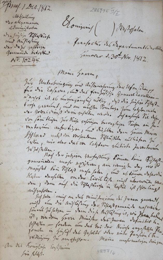 Große Abbildung Nr.1: 125-1840 Hannover.: (Deutschland, Handschriften)