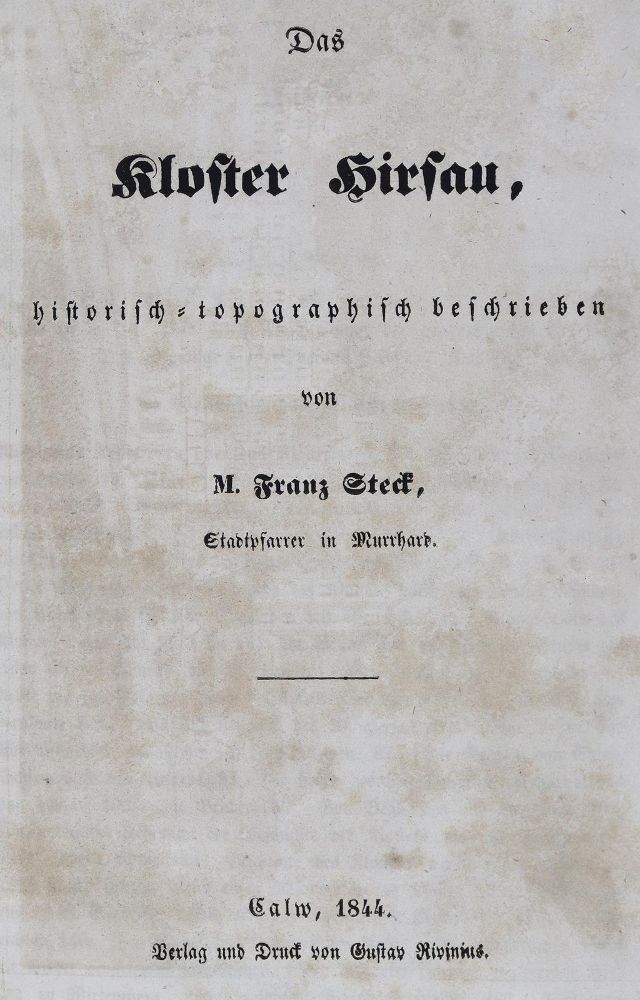 Große Abbildung Nr.2: 125-1851 Steck,F.: (Deutschland, Hirsau)